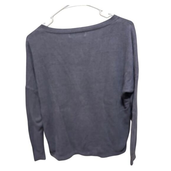 Barefoot Dreams Charcoal Gray Cozychic Ultra Light Slouchy Pullover Womens Small - Picture 2 of 6